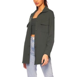 Susana Monaco Deep Green Shirt Jacket - Size Small